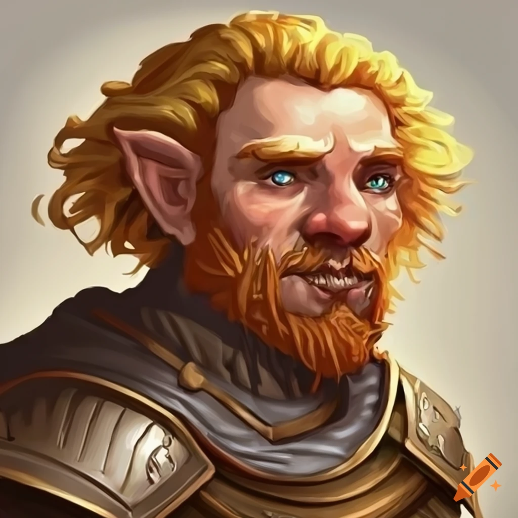 Male blonde hill dwarf cleric of the tempest domain on Craiyon