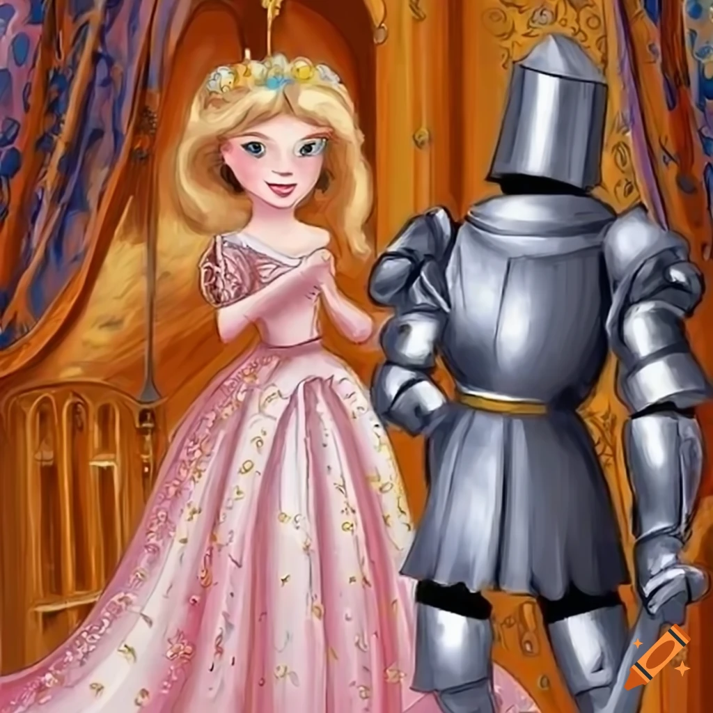 animated castle with knight