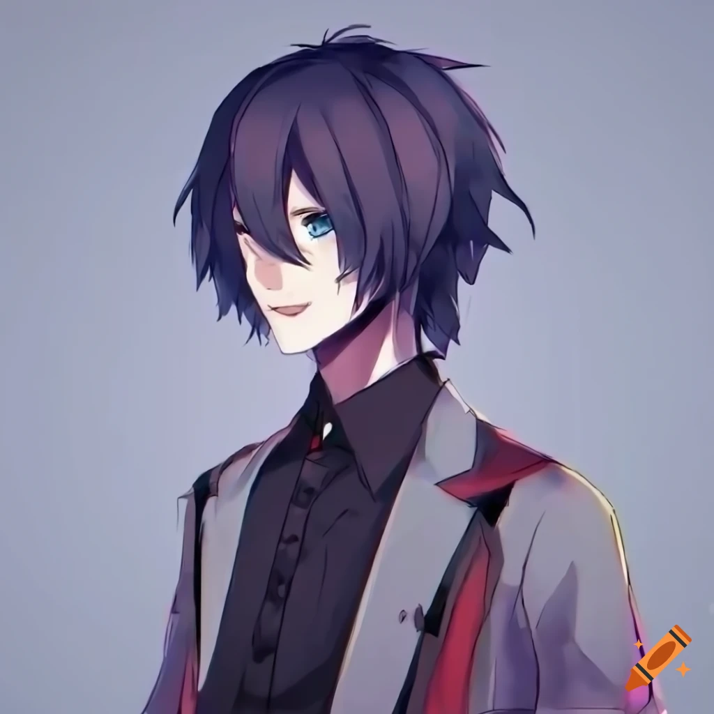 Anime style guy with full body, 4k, vocaloid, music, detailed