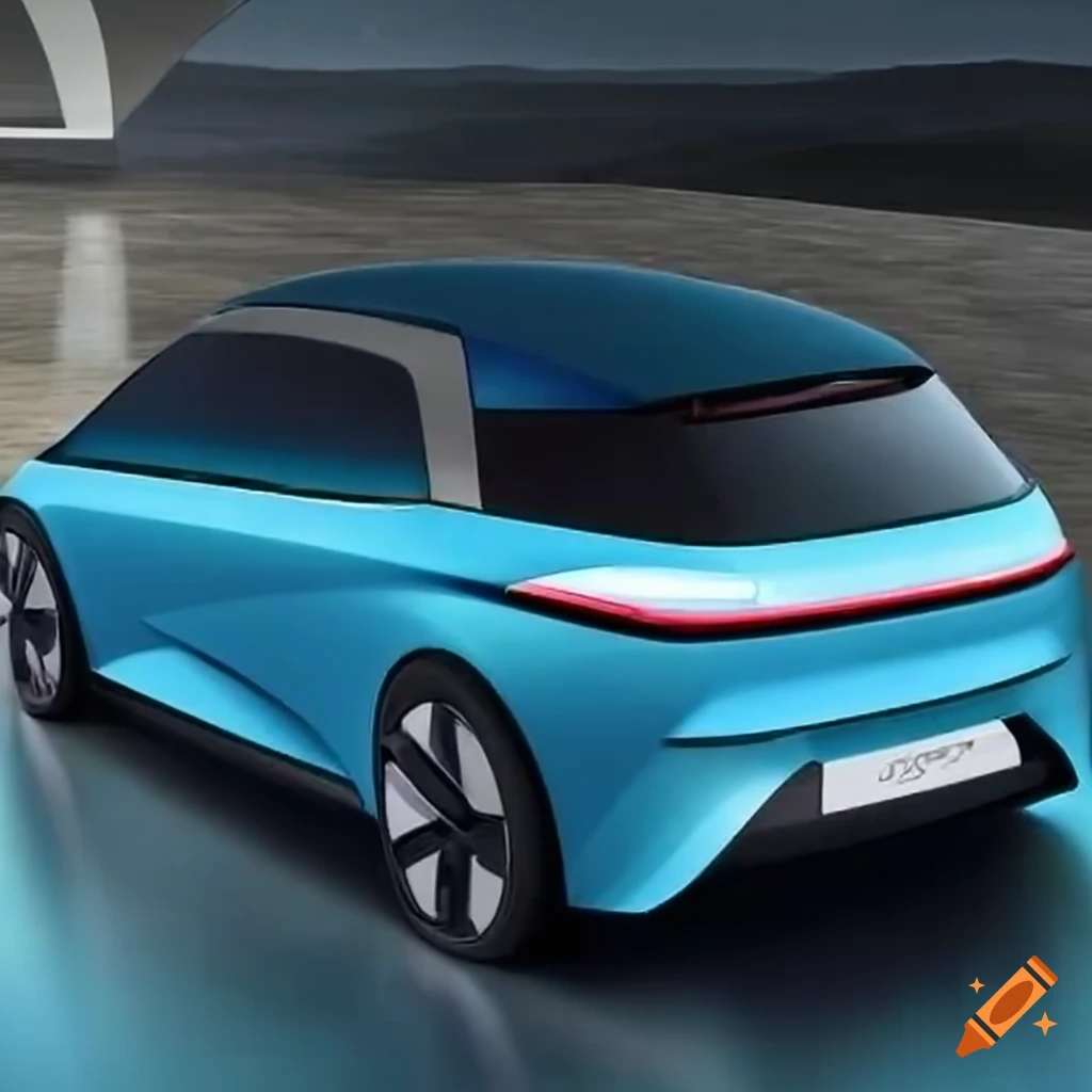 The 2027 citroen delphinus is a cyan concept electric subcompact ...