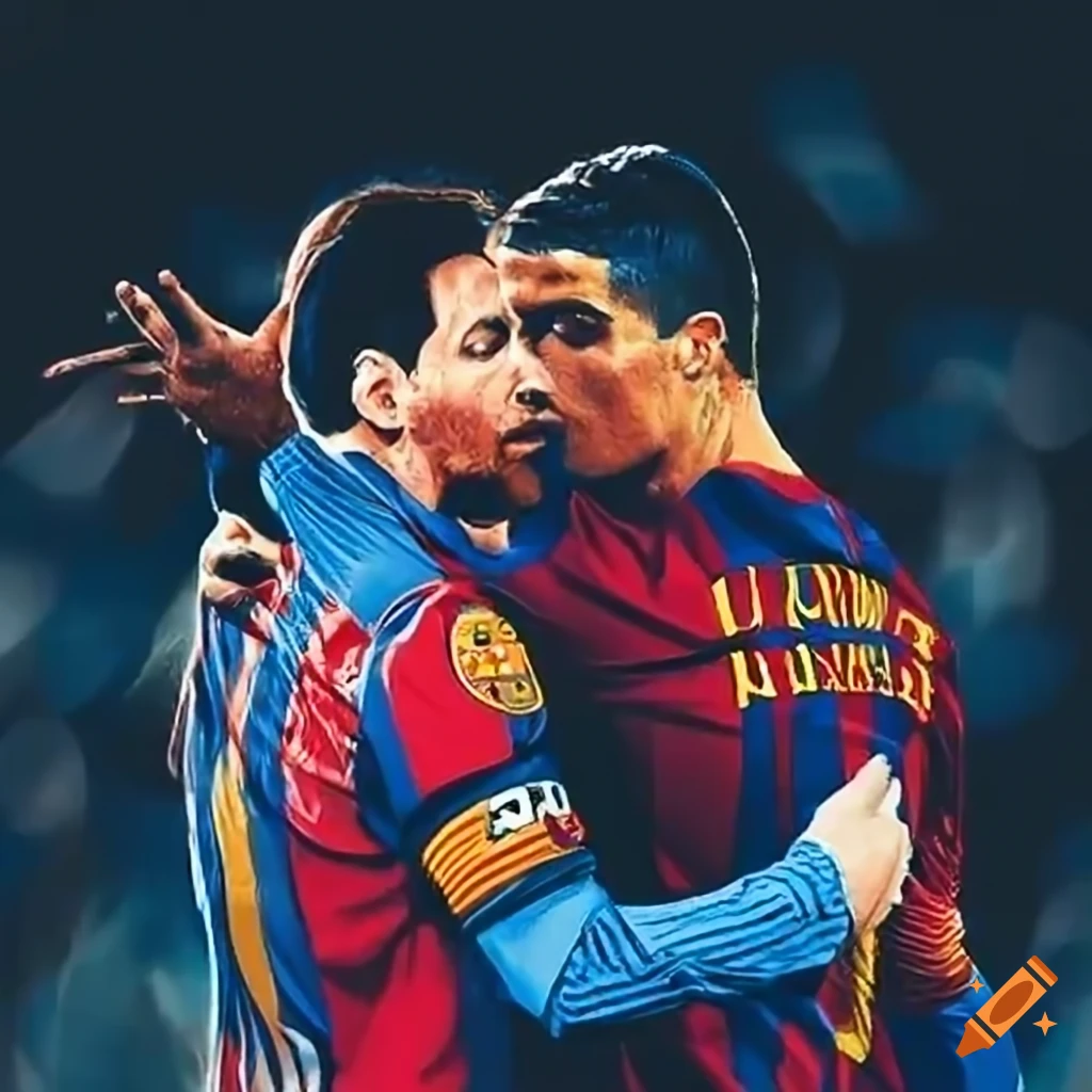 Messi and ronaldo shaking hands