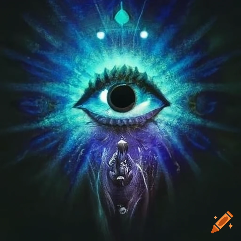 Mystical symbol of the all-seeing eye