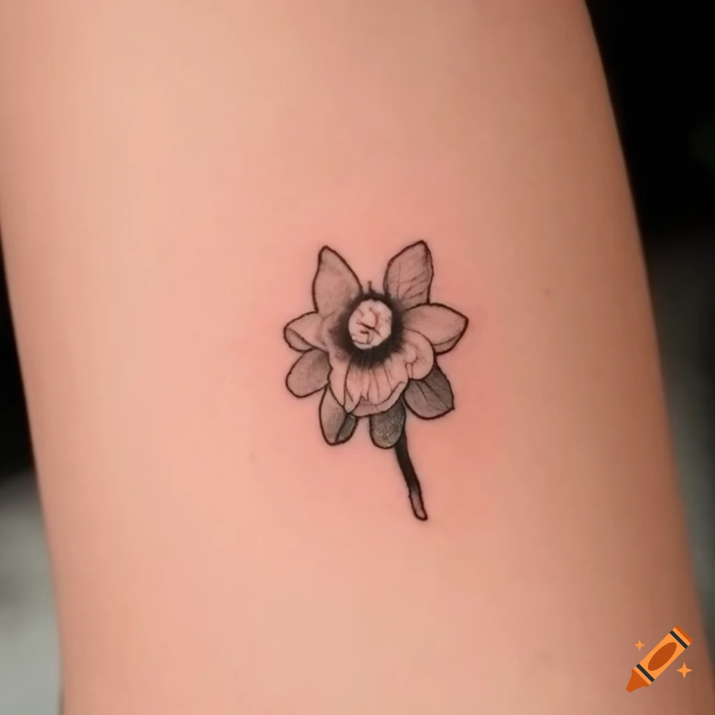 Paradise Artist Retreat : Tattoos : Kelly Doty : Aster and Daffodil tattoo