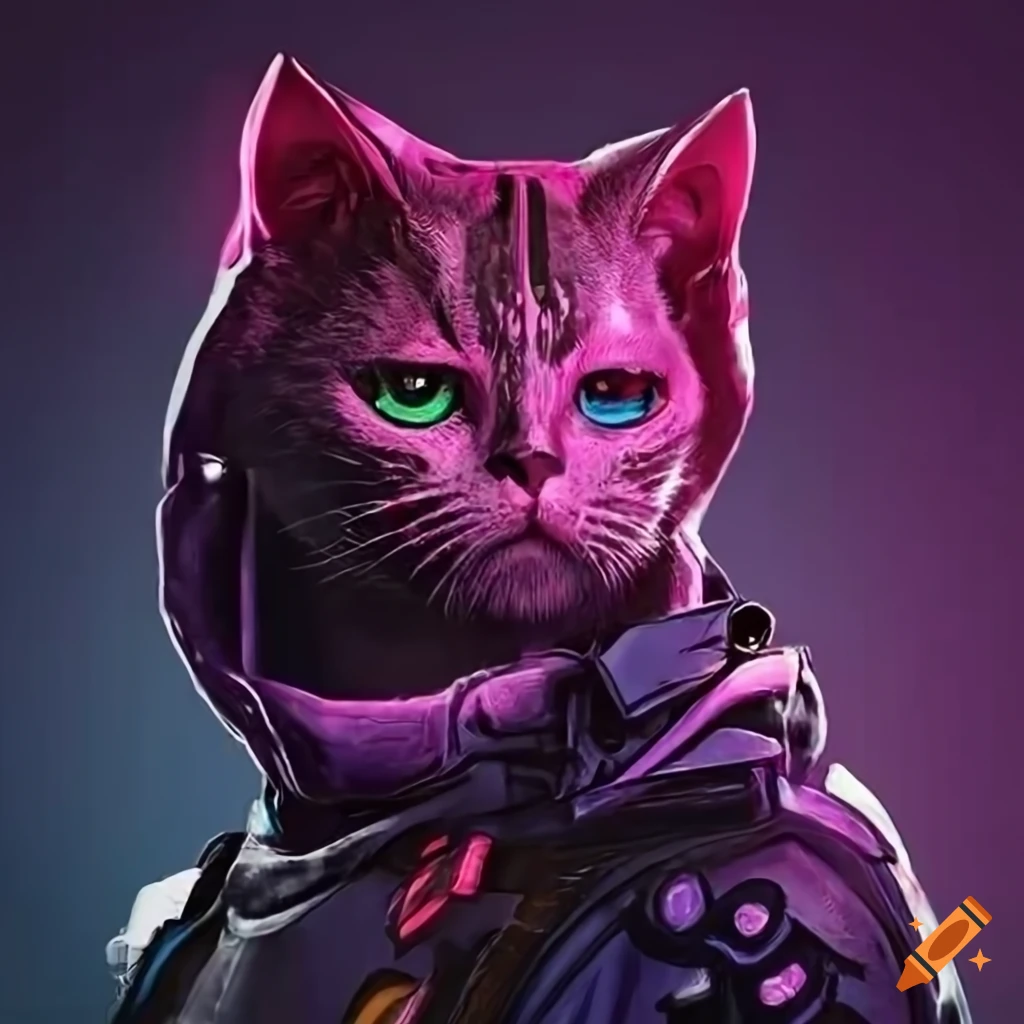 Cyper Kat Cyberpunk cat superhero on Craiyon