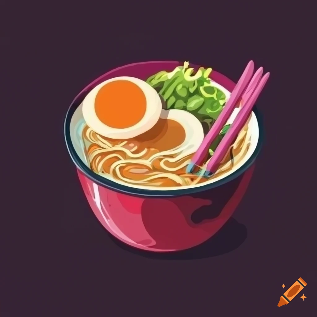 Ramen with vector art on Craiyon