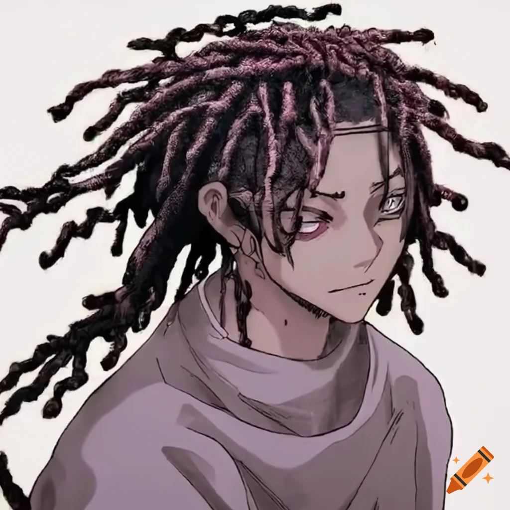 black anime boy with dreads