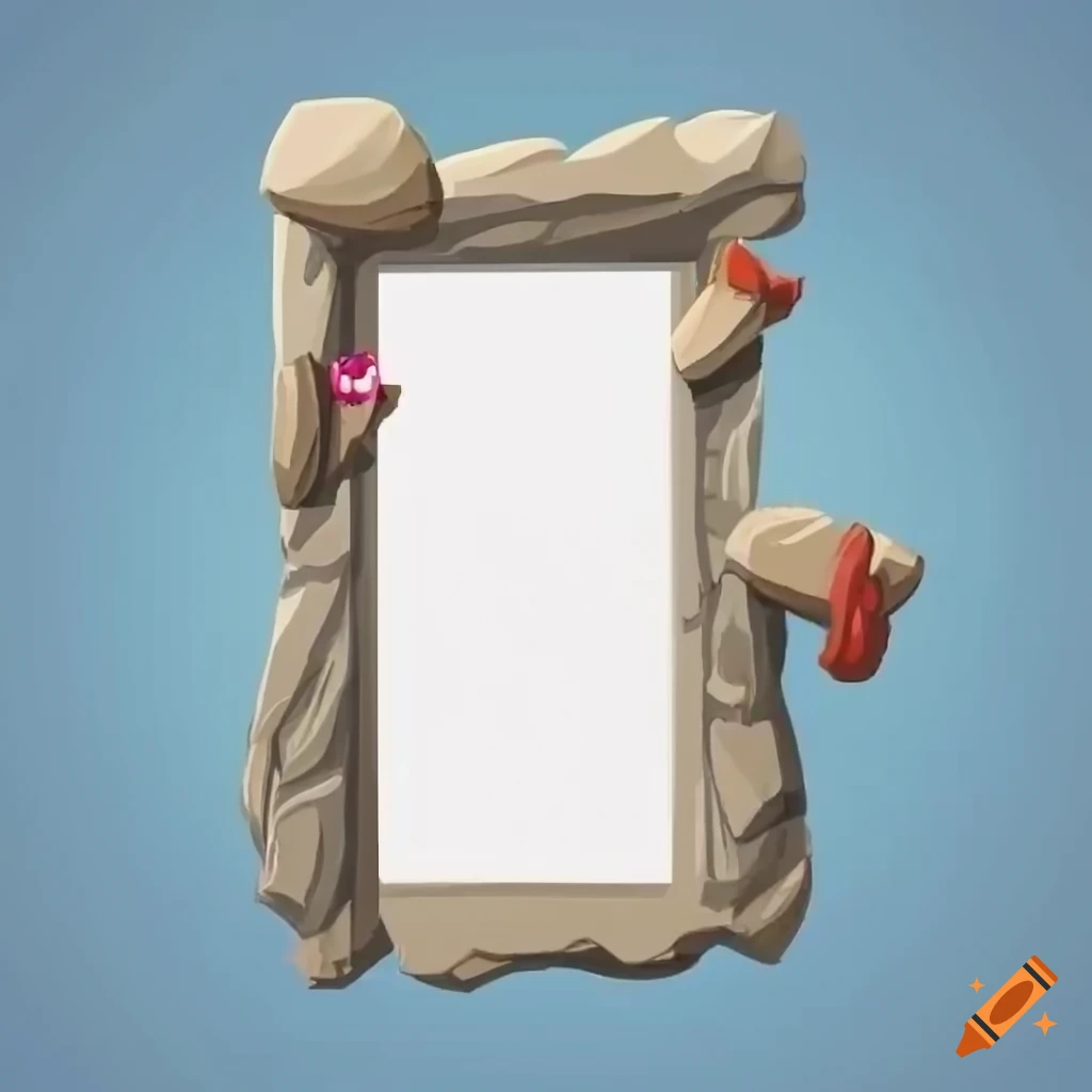 Cartoon rock picture frame