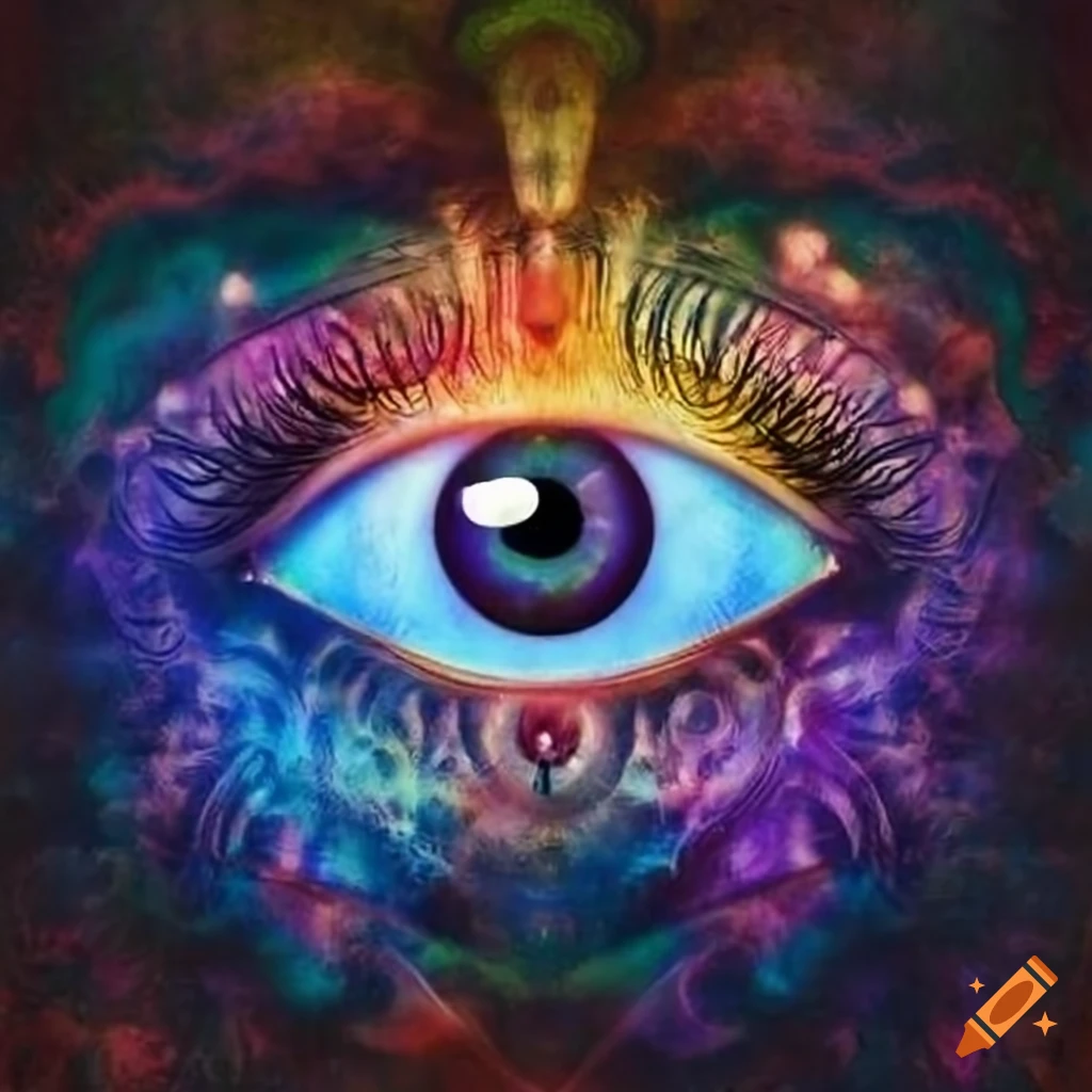 Mystical symbol of the all-seeing eye