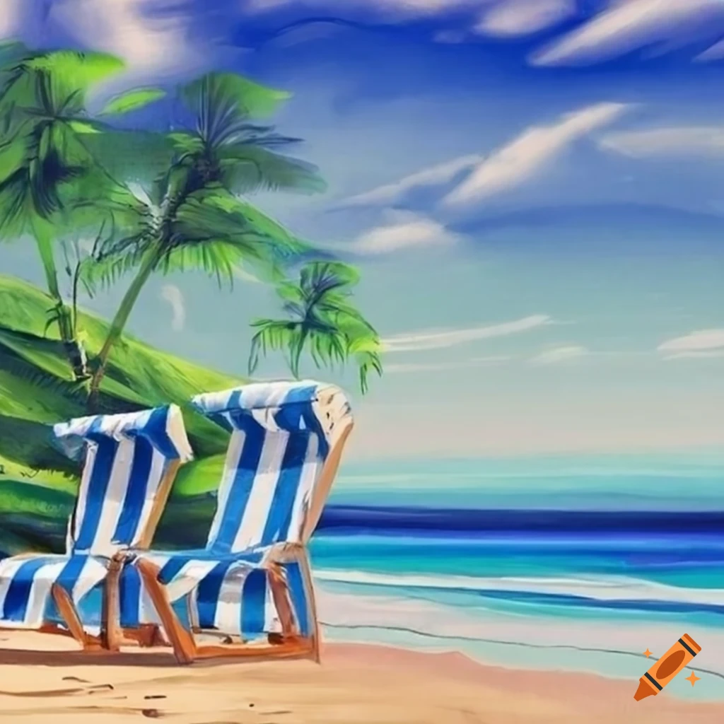 easy beach landscape drawing