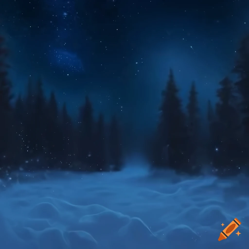 Light and forest - night , anime background , illustration