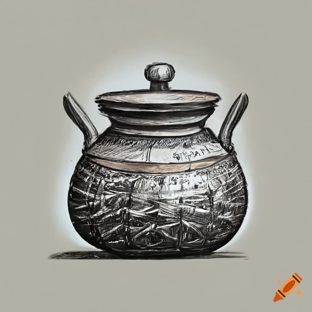 powder color mud pot and mandala vector illustration drawing design Stock  Vector | Adobe Stock