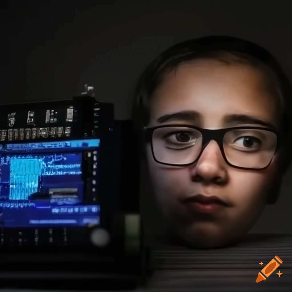 A student working with arduino and programming to build a project. Zoom ... image.