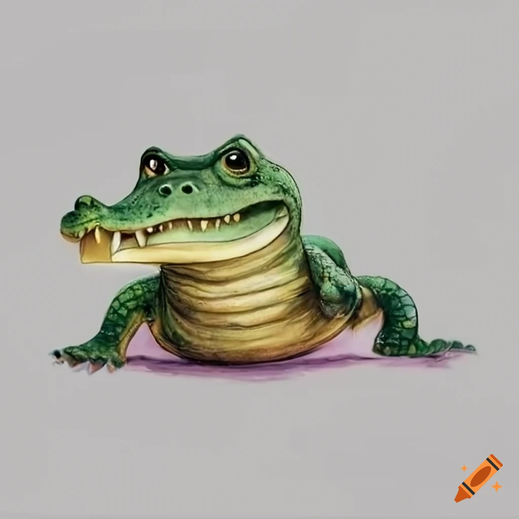 baby crocodile cartoon