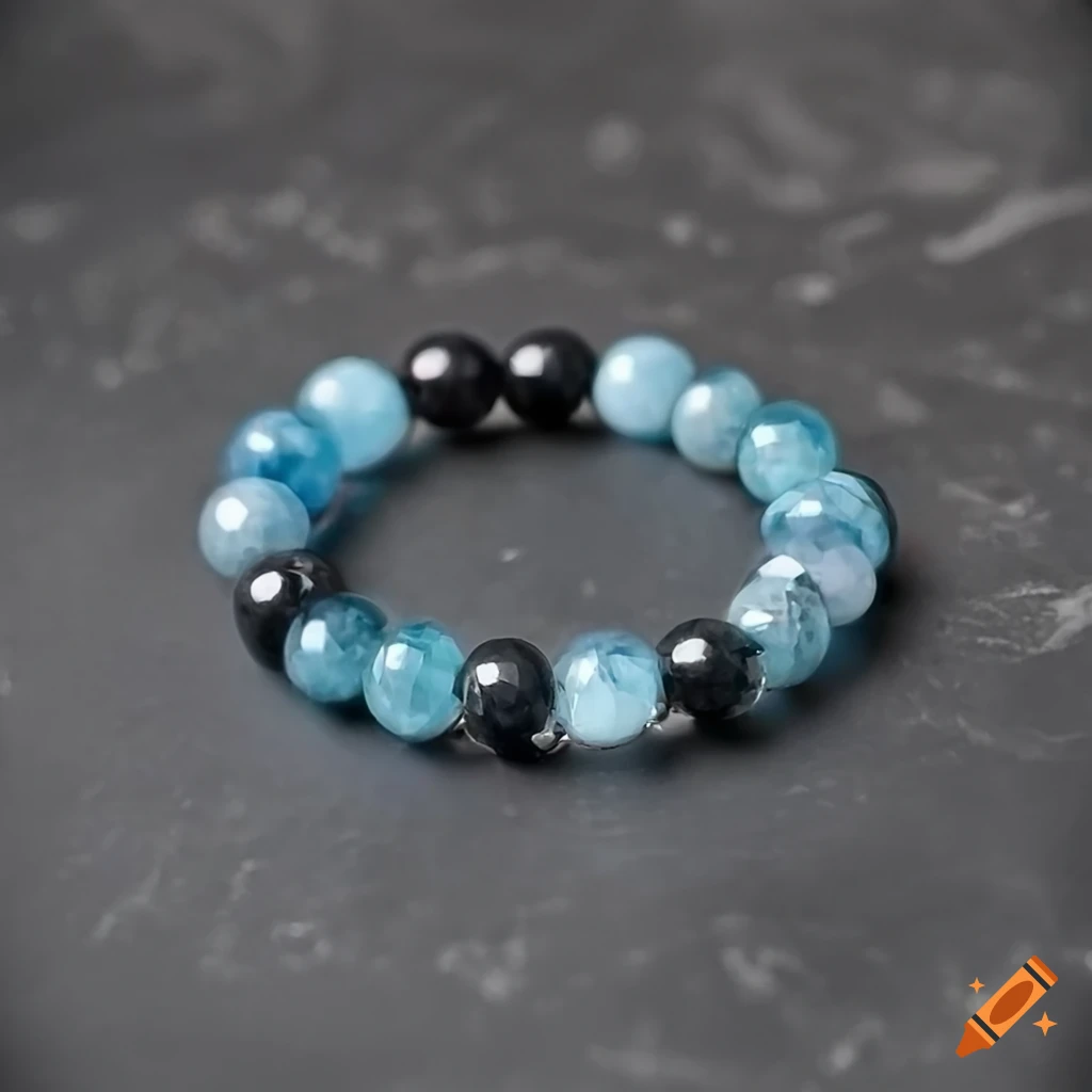 Aquamarine Bracelet Stretch Bracelet Crystal Bracelet - Etsy | Blue beaded  bracelets, Aquamarine bracelet, Blue bracelet