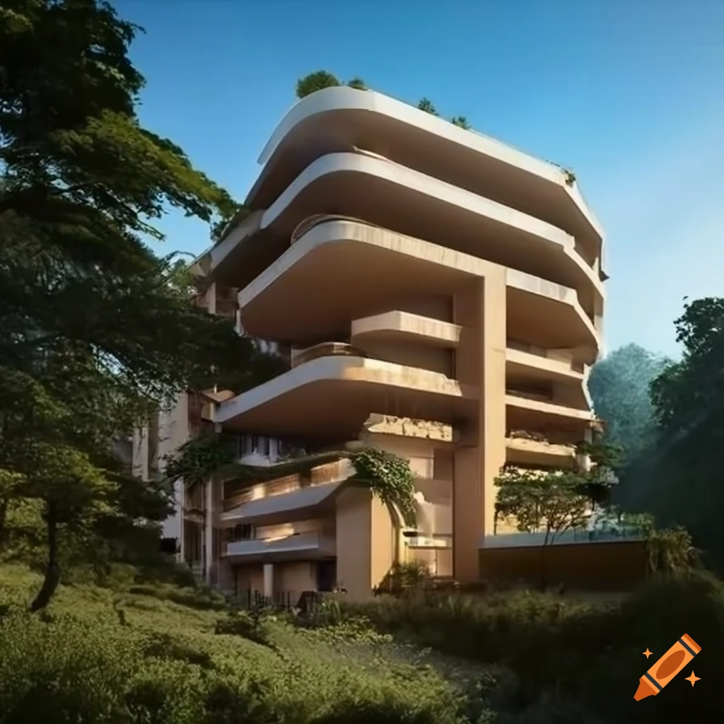 Nature oriented residential complex with plan