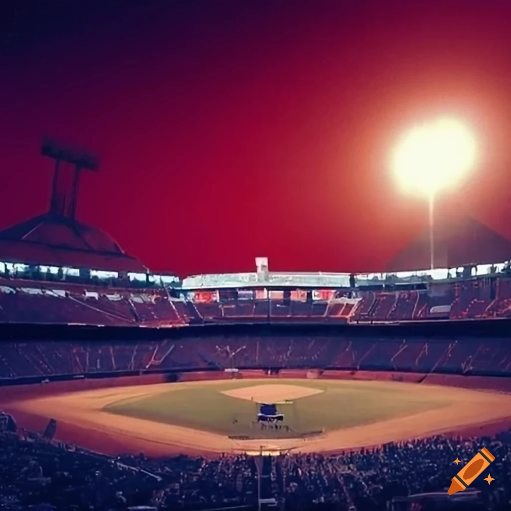 Baseball stadium 1980s on Craiyon