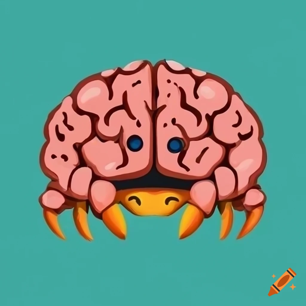 Brain crab emoji on Craiyon