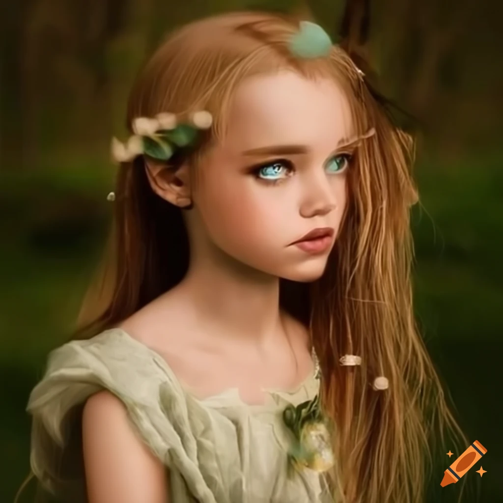  Cottagecore girl with teal eyes on Craiyon