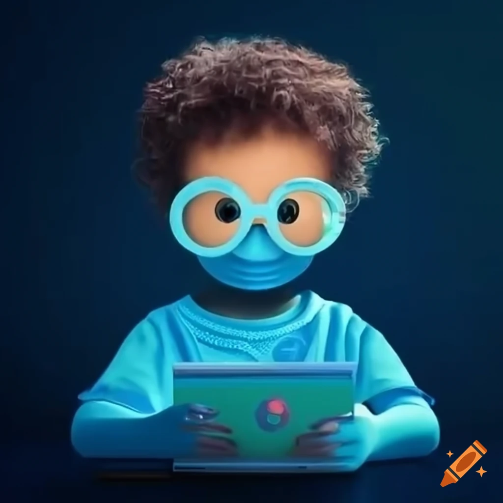 Imagine a kid coding using python language