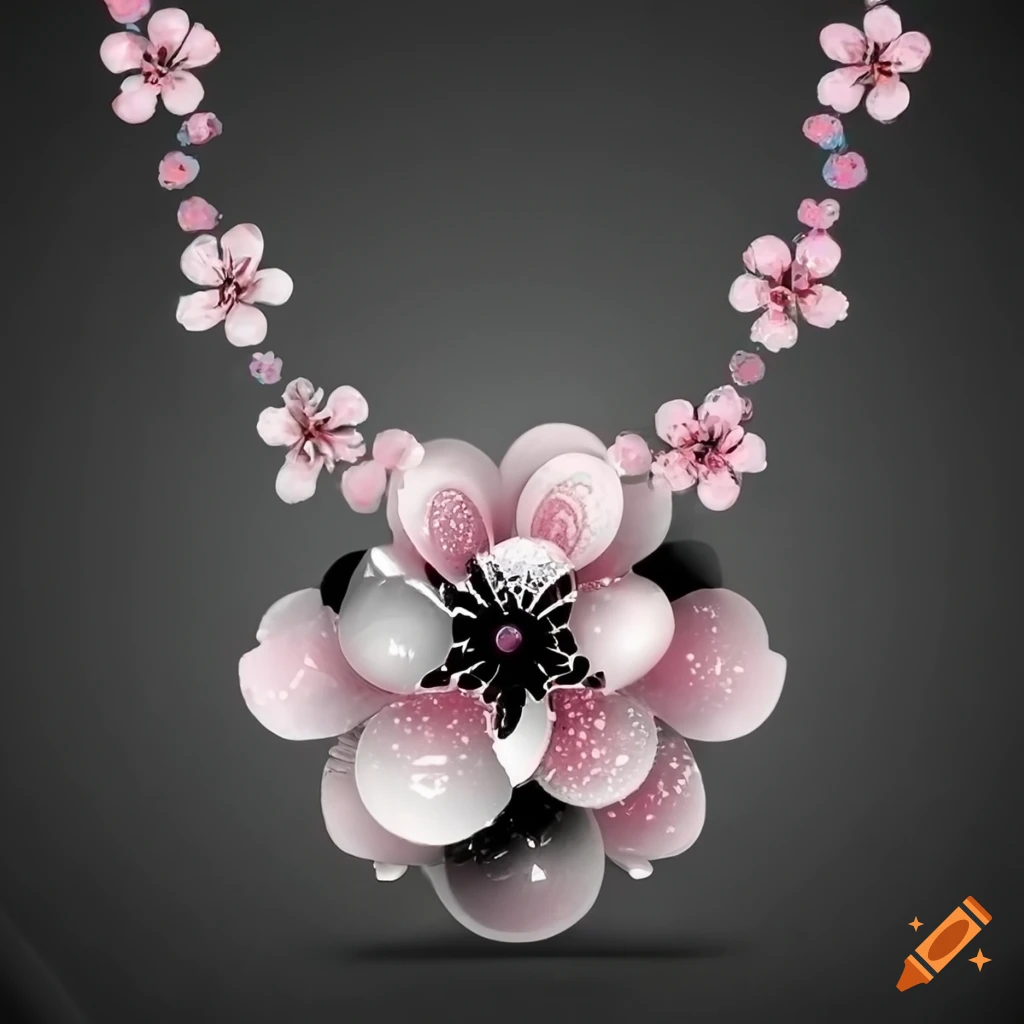 734' Three-tone Necklace - Cherry Blossom Collection