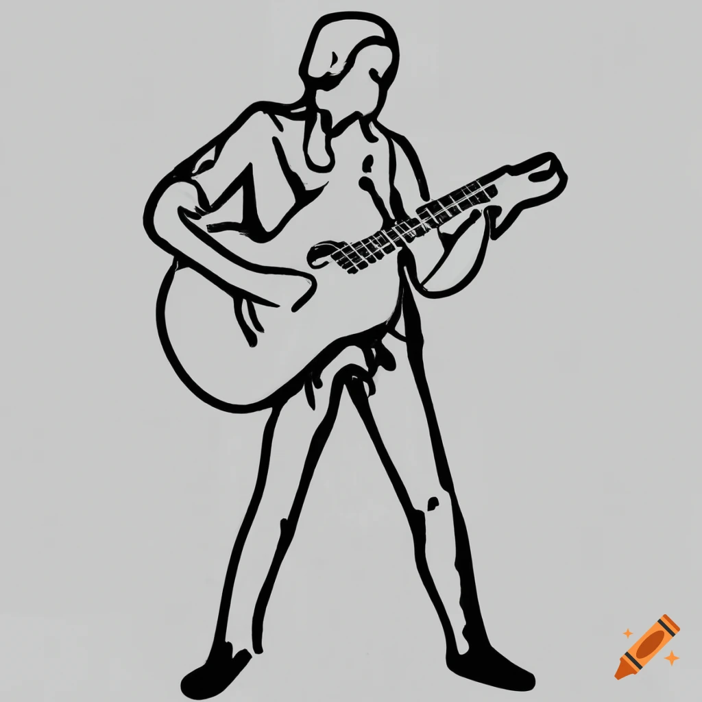 How to Draw a Guitar Easy and Cute - YouTube