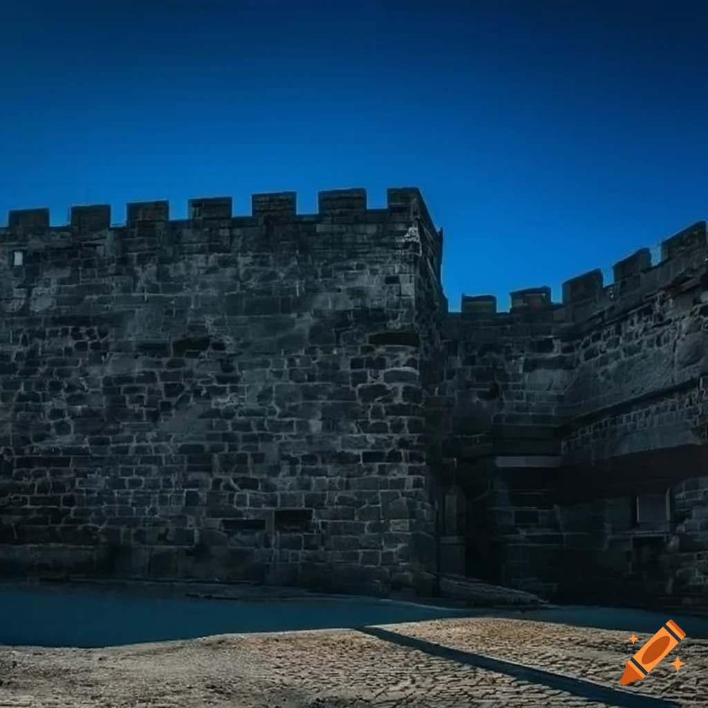 Fantasy, a medieval city , wall with gate on Craiyon