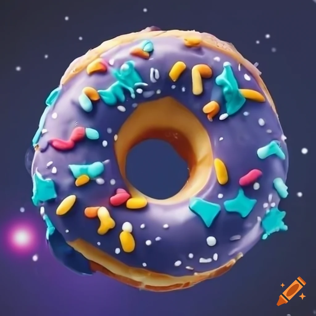 Space themed donut on Craiyon