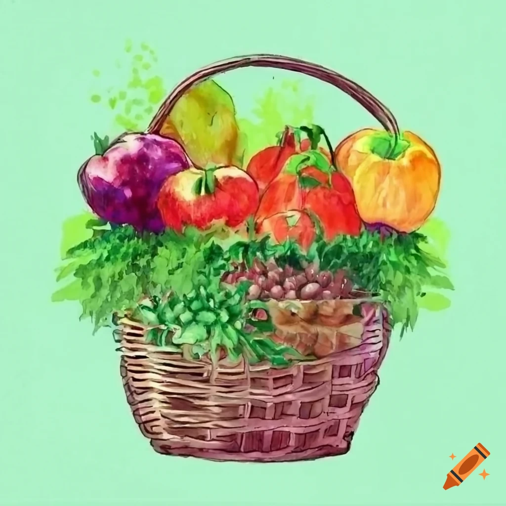 Vegetables Basket Coloring Page Stock Illustrations – 86 Vegetables Basket  Coloring Page Stock Illustrations, Vectors & Clipart - Dreamstime