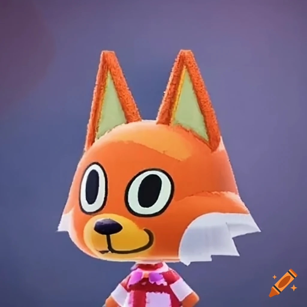 A fox in animal crossing