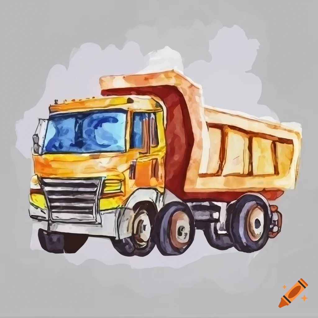 Dump truck vector drawing | Free SVG