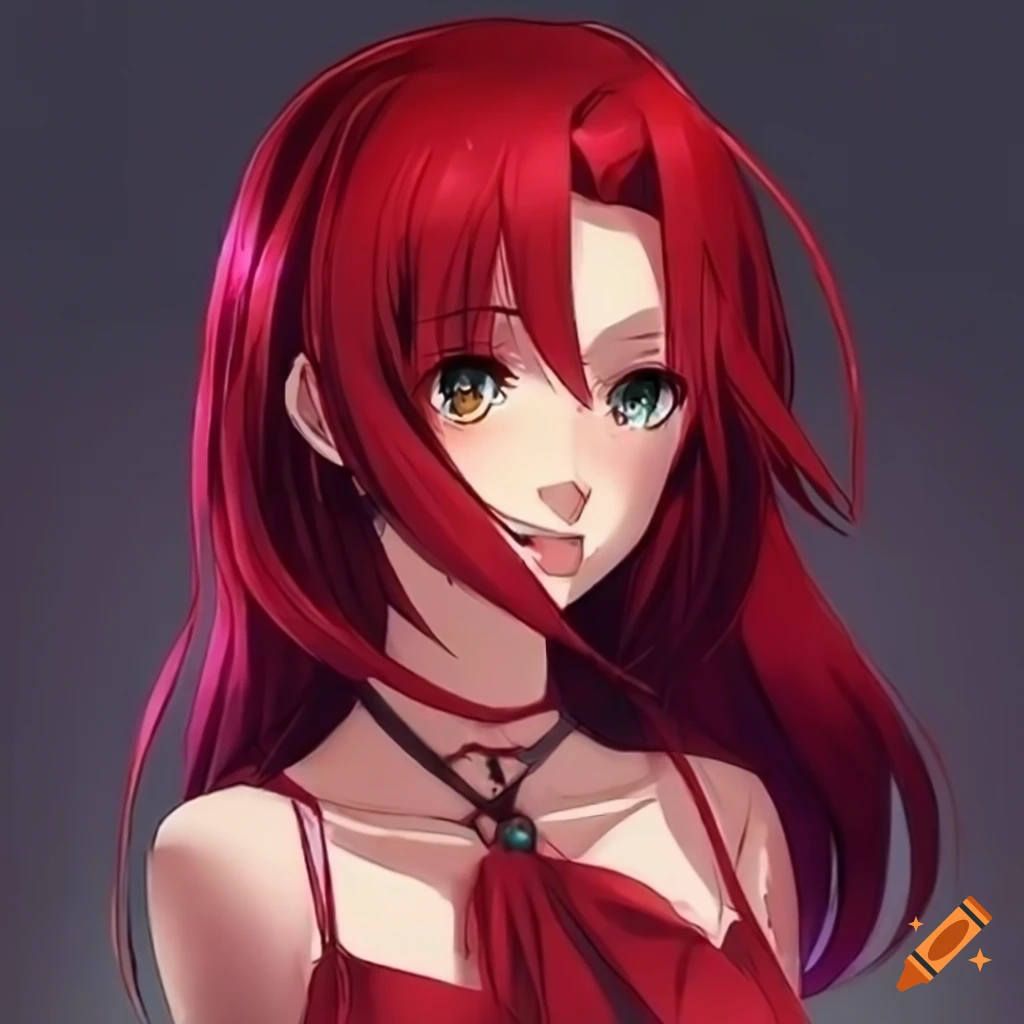 Anime red hair on Craiyon