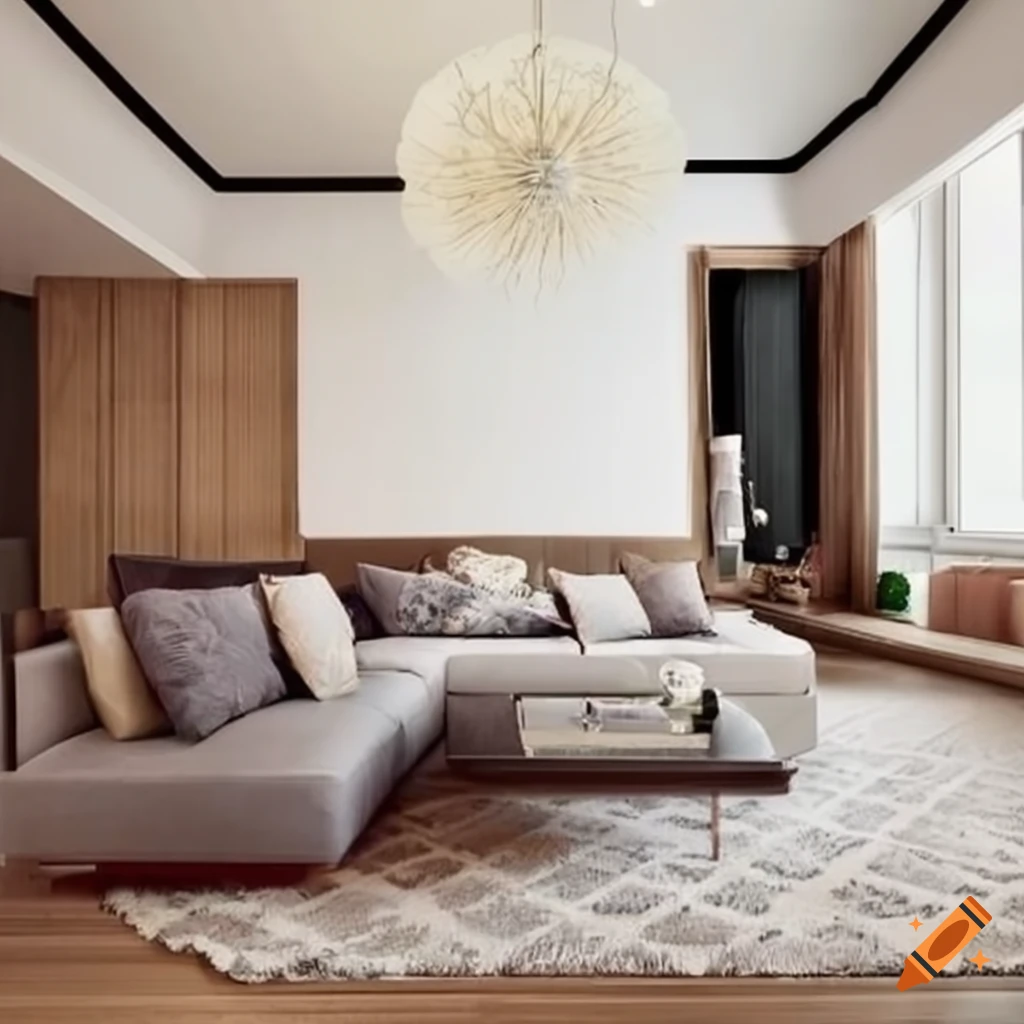 Modern interior design living room