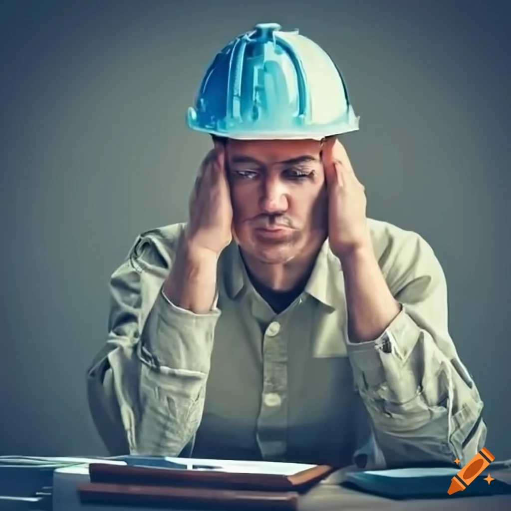 image-of-a-construction-worker-sitting-at-a-desk-looking-stressed