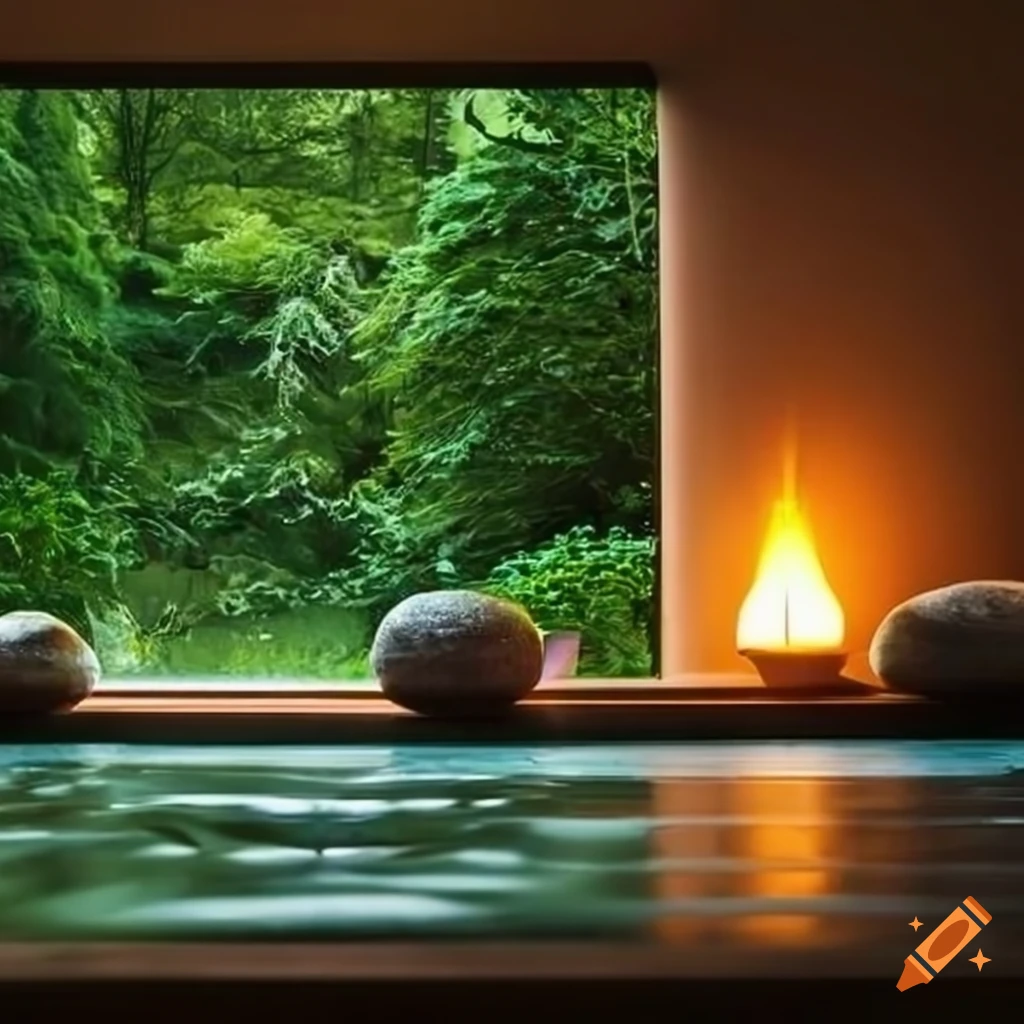 Dans un spa, avec des perspectives d