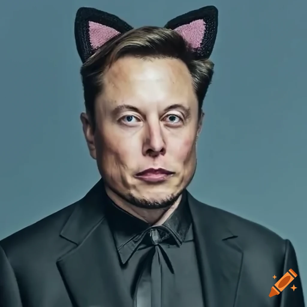 Elon musk cat ears on Craiyon