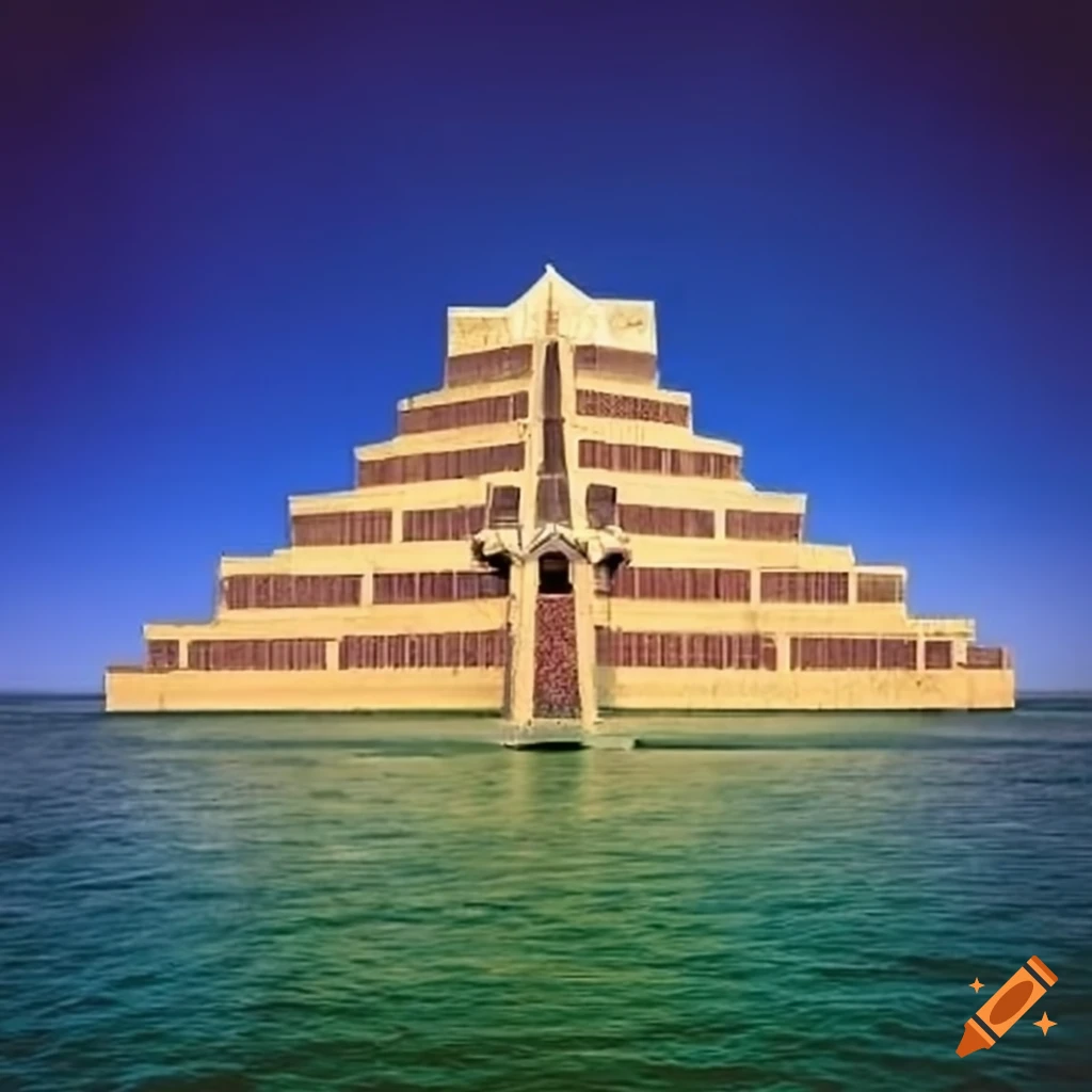 Space ship and ziggurat