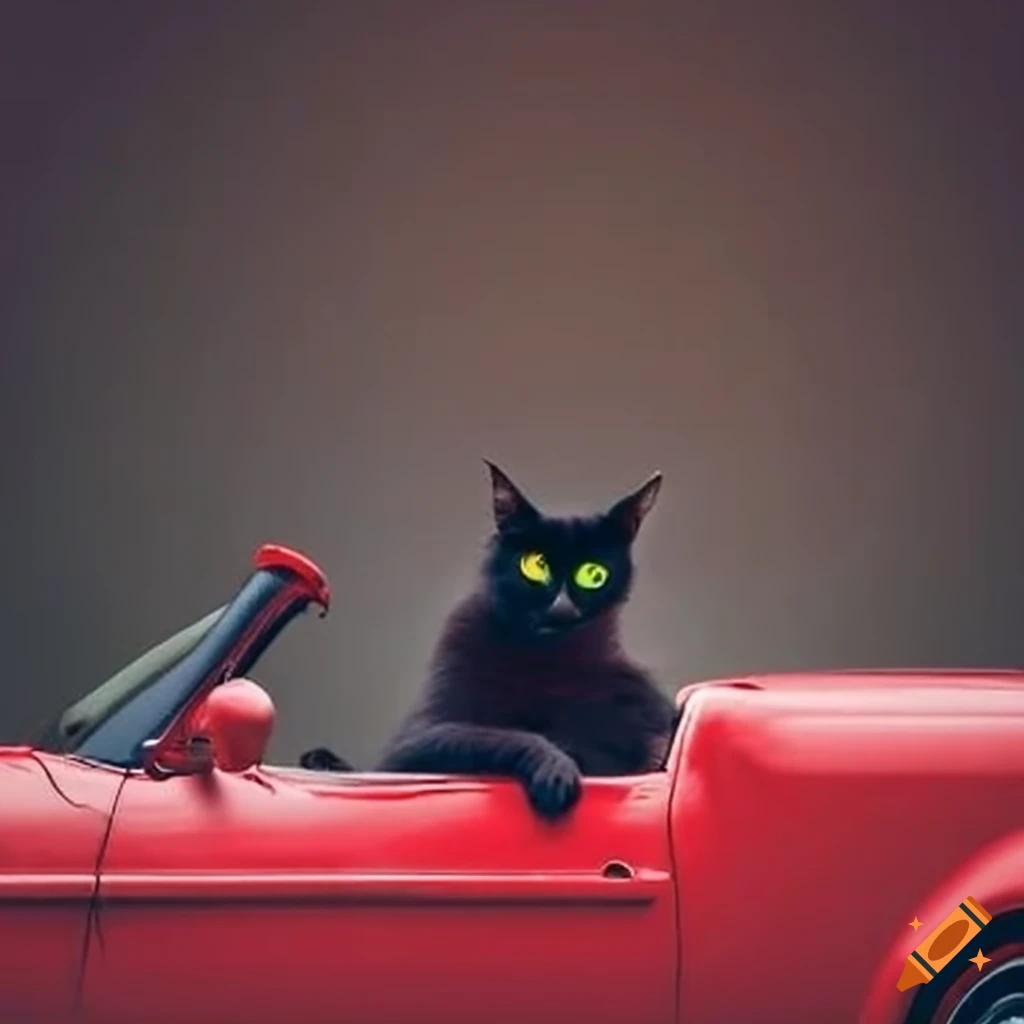 a-black-cat-in-a-red-convertible-on-craiyon
