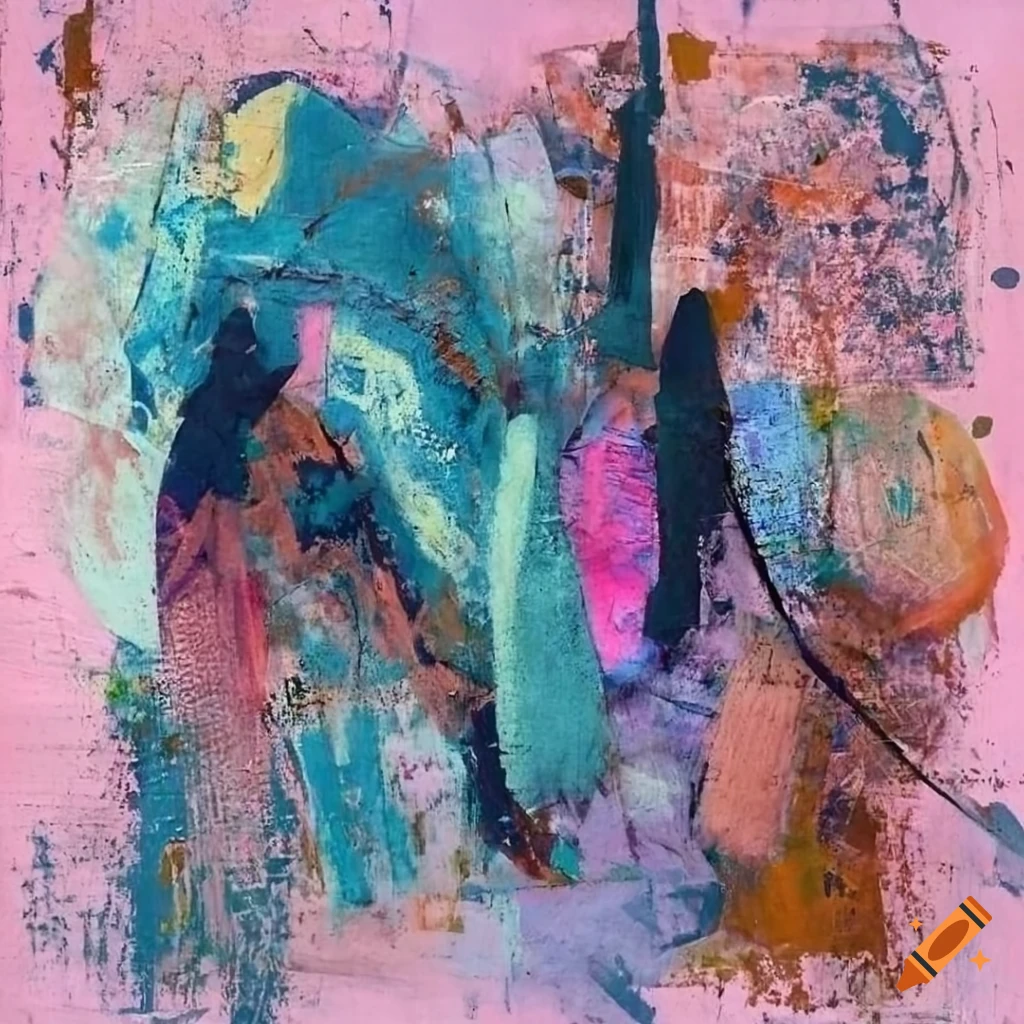 Mixed - media collage abstract painting in the style mark bradford ...