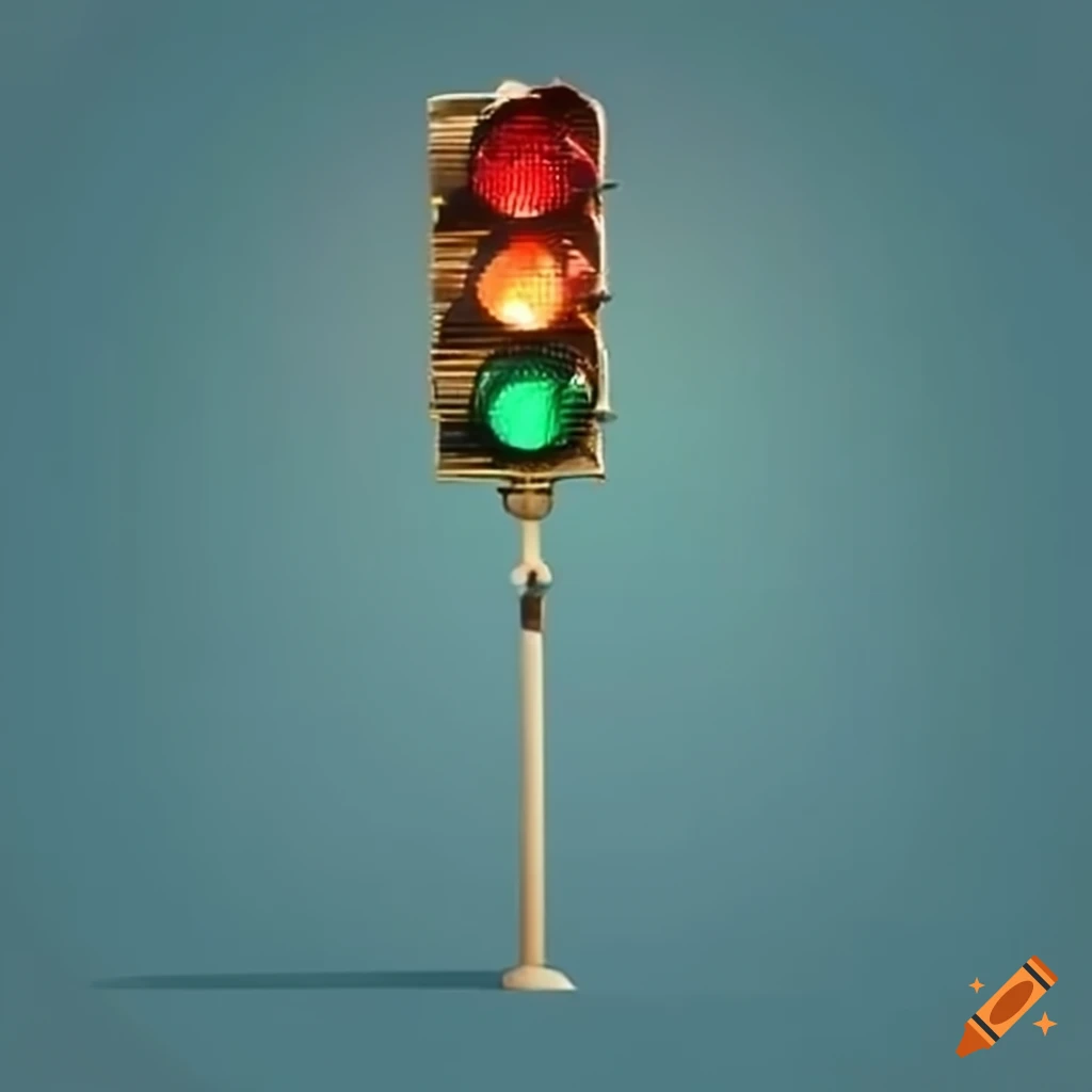 Traffic light with facial expression