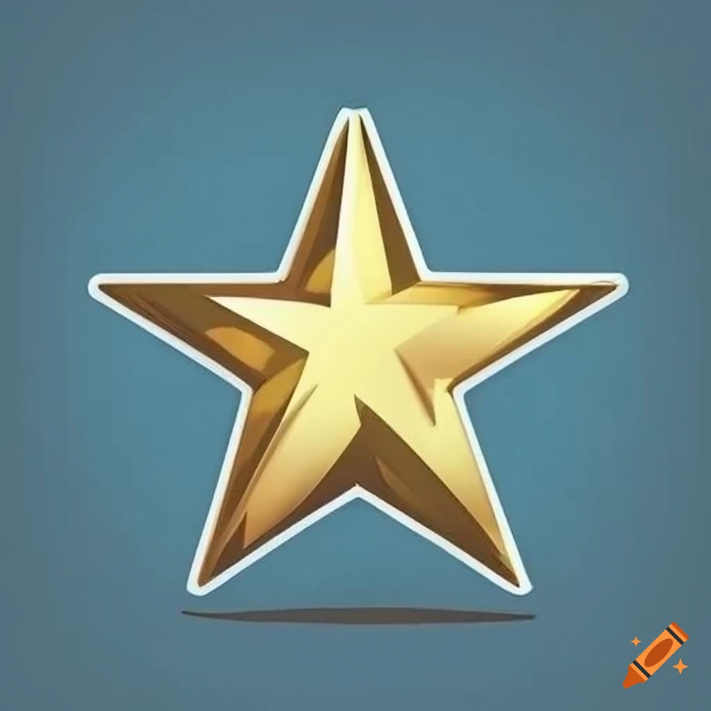 Golden Star - Gold Star - Sticker