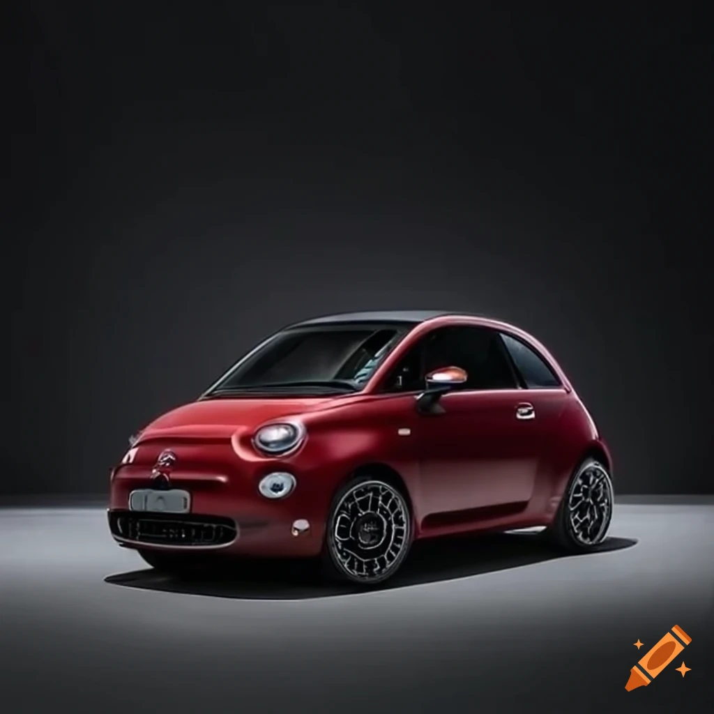 Abarth 595 drifting with an aggressive look on Craiyon