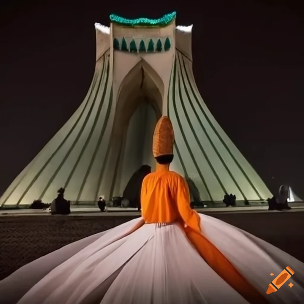 Sufi dancing on the azadi tower roof garden