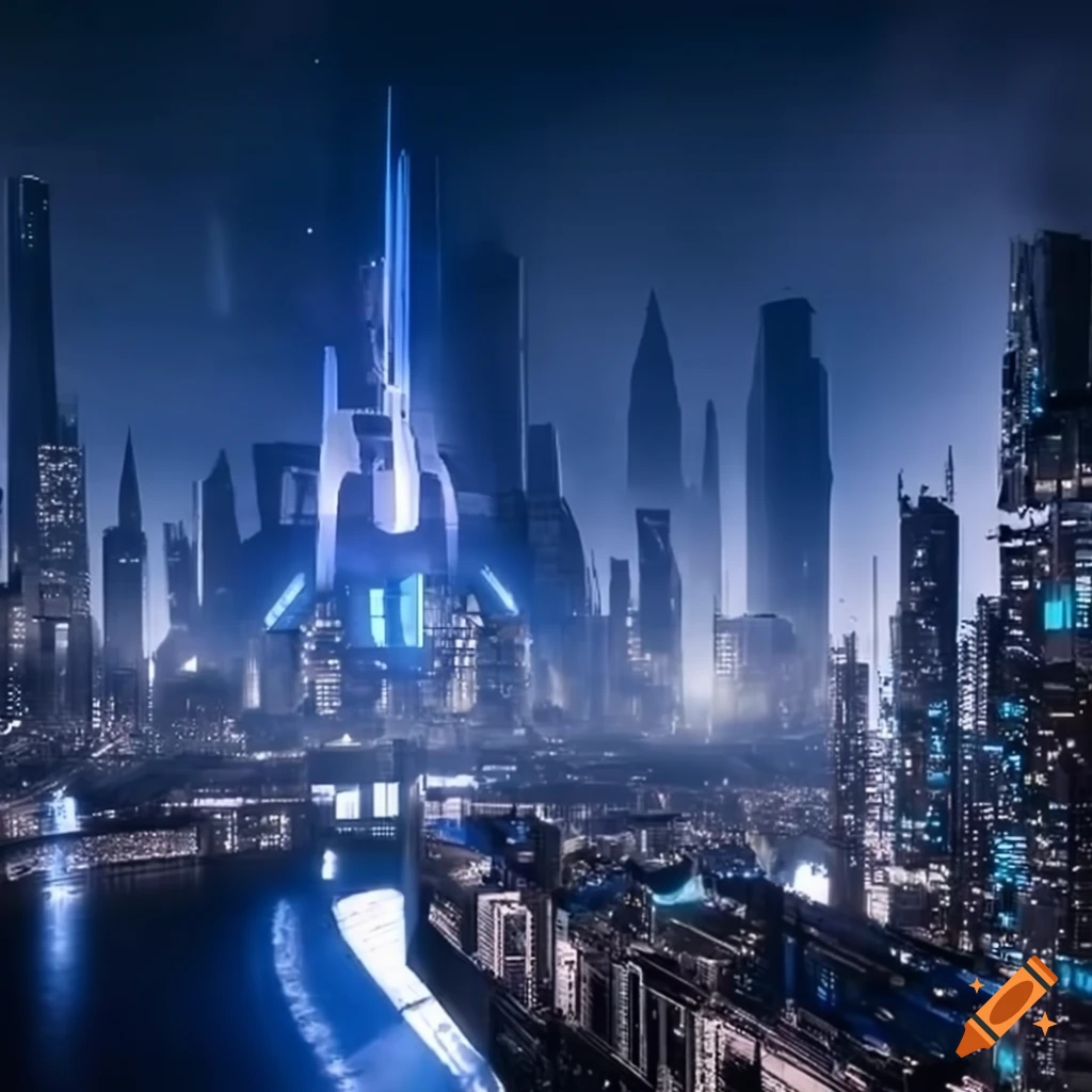 Futuristic space city