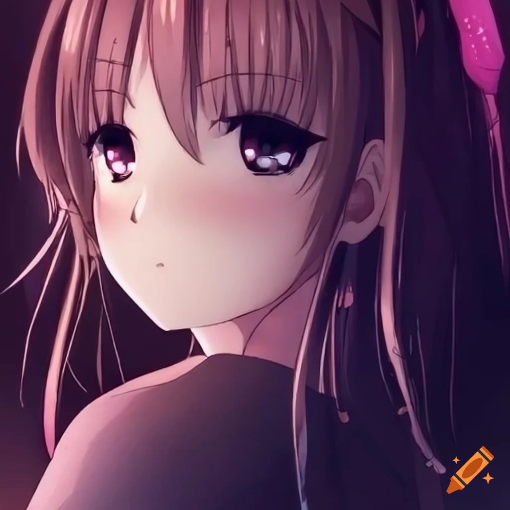 Cute anime girl profile | Poster