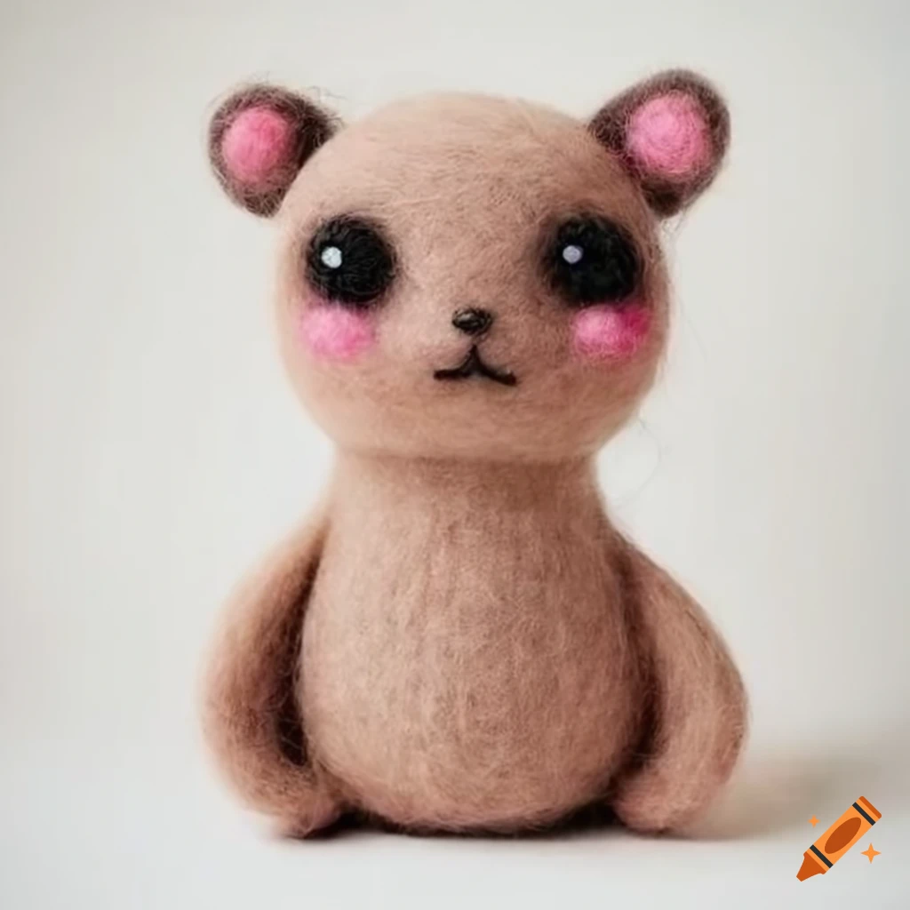 Super cute creatures made of felted wool wearing detailed fashionable ...