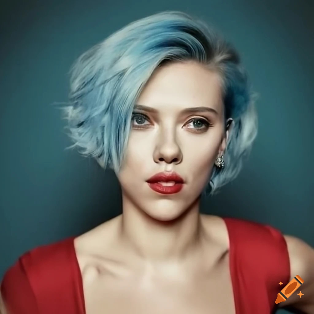 Scarlett johansson blue hair