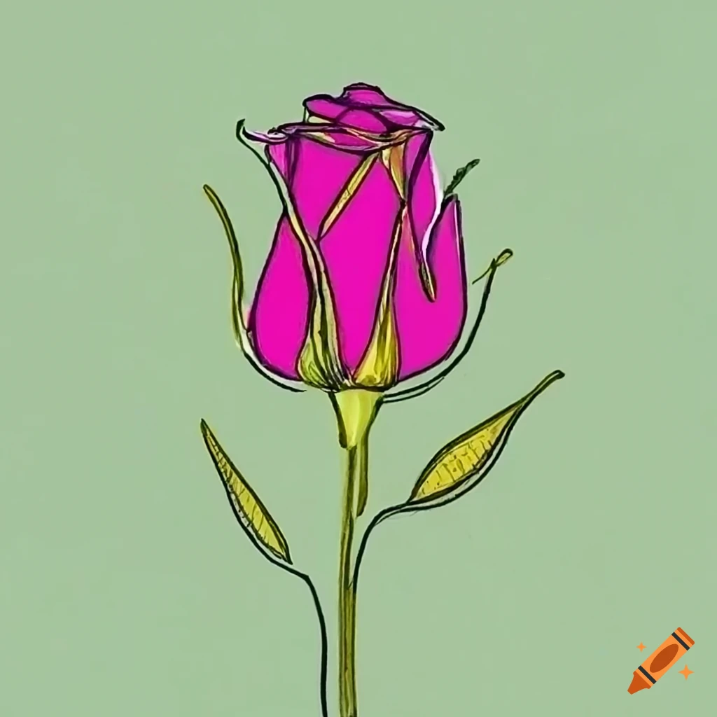 Rose Bud Flower Floral Line Art Stock Vector (Royalty Free) 2198257809 |  Shutterstock