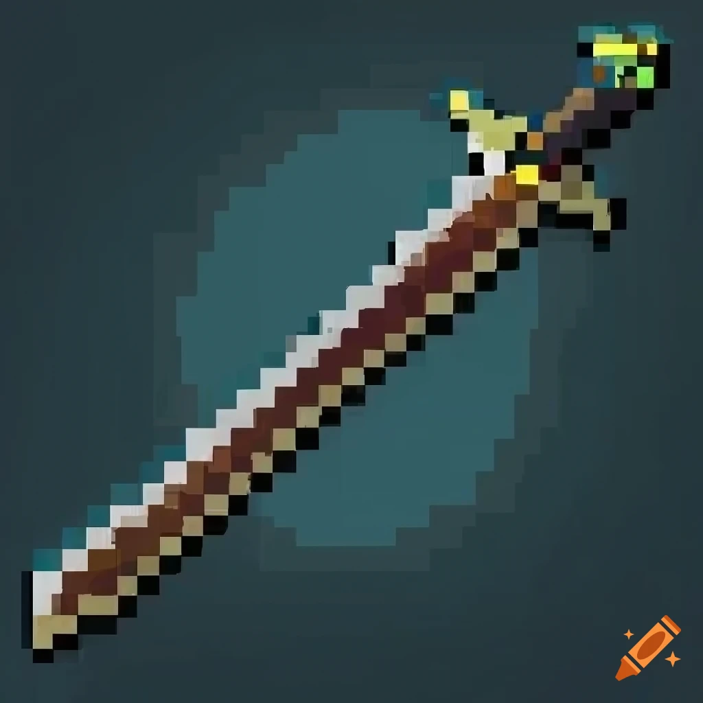 I wanted to see what a sword would look like if you rotated the pixels so  they were facing up : r/Minecraft