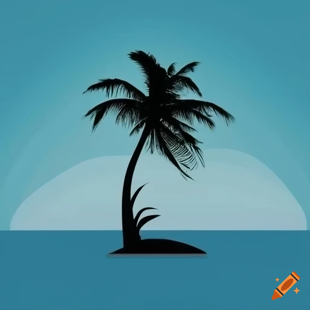 Coconut tree logo design Royalty Free Vector Image