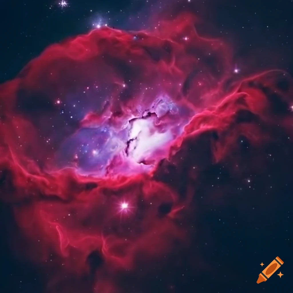 Fantastic colourful great storm rose nebula supernova galaxy sparkling ...